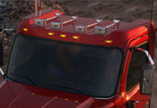 Overhead side view of Western Star truck cab highlighting exterior design