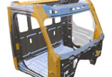 Western Star cab hinges close-up